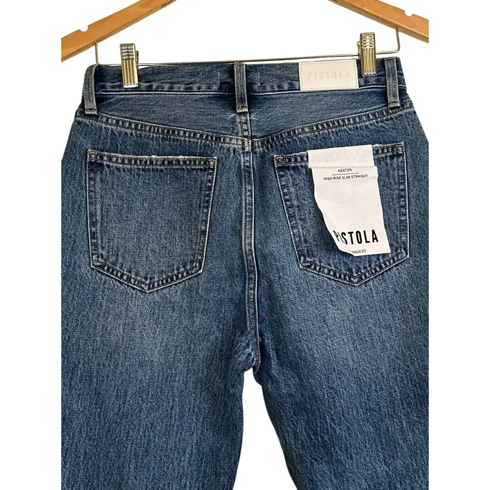 NWT Pistola Keaton High Rise Slim Straight Jeans Women’s Size 26 100% Cotton - Picture 7 of 9